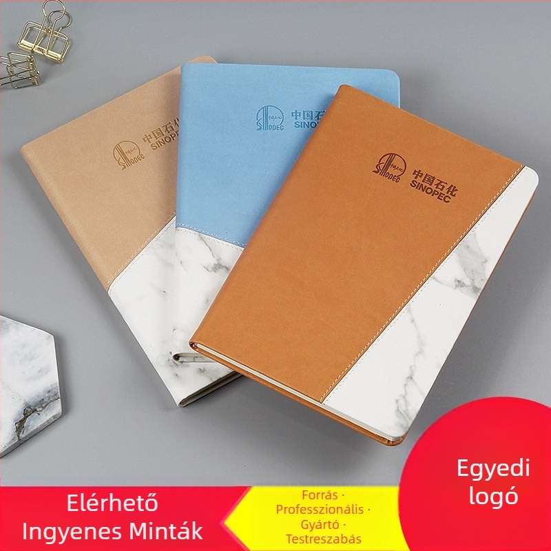16ka5 Füzet Logóval, Puha kötés, Műbőr borító, Üzleti iroda – Tanulási jegyzet, Minimalista stílus