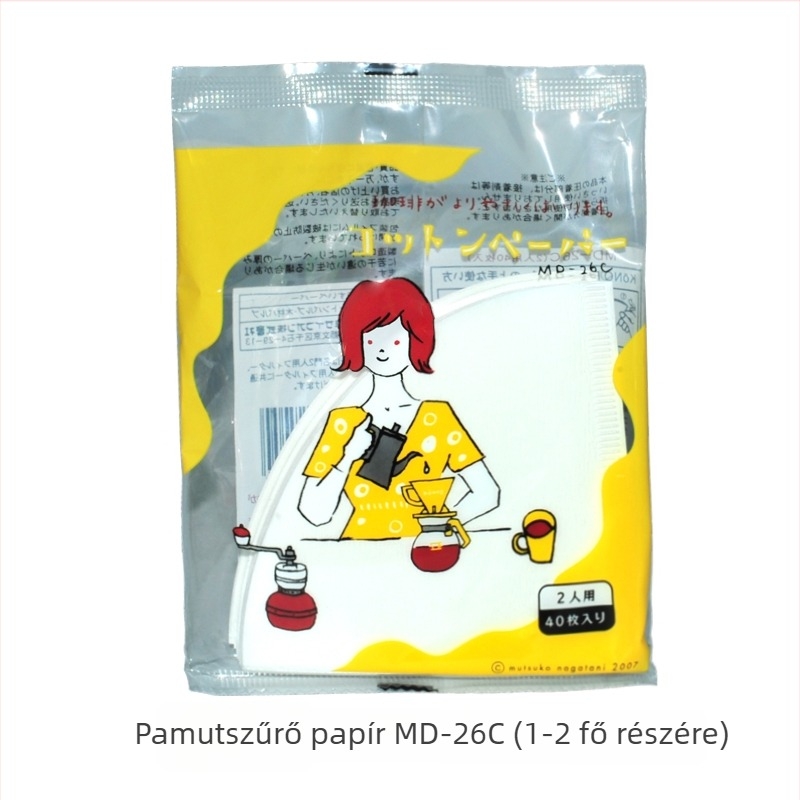 Kono V60 kézzel készített kávéfilterpapír, konikus formájú, fa cellulózból, 40 vagy 100 lap