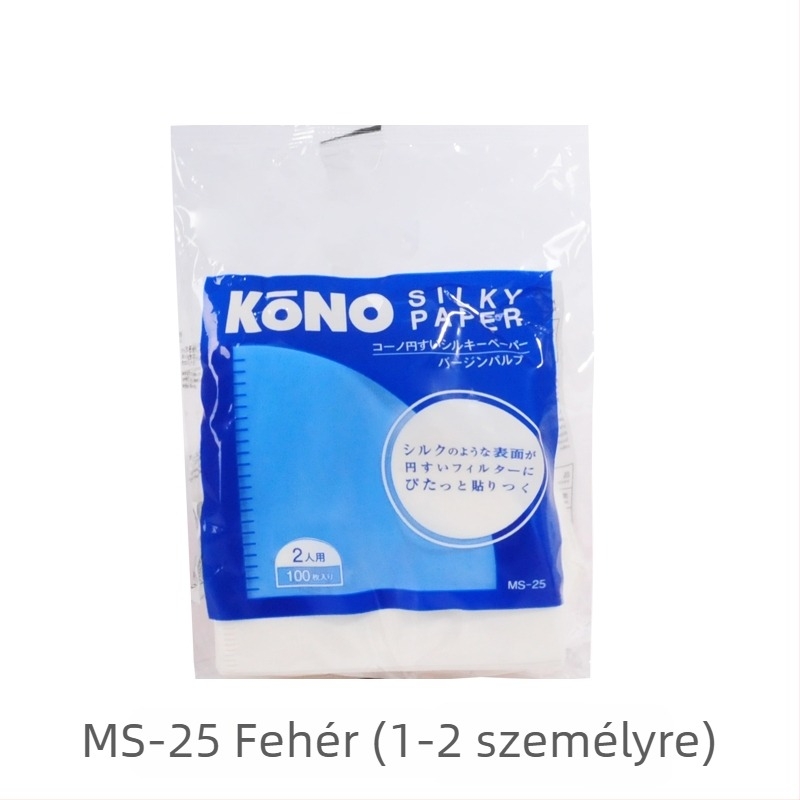 Kono V60 kézzel készített kávéfilterpapír, konikus formájú, fa cellulózból, 40 vagy 100 lap