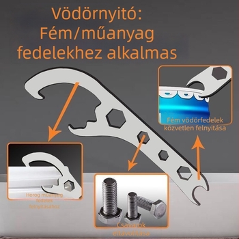 Olajtartály fedélnyitó és hordóemelő eszköz