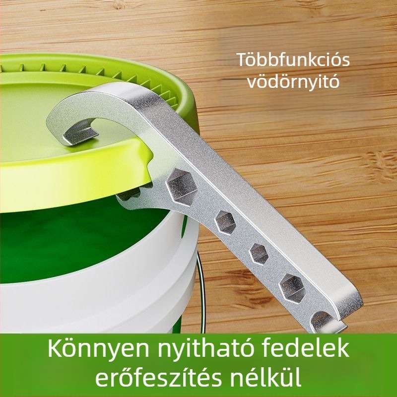 Olajtartály fedélnyitó és hordóemelő eszköz