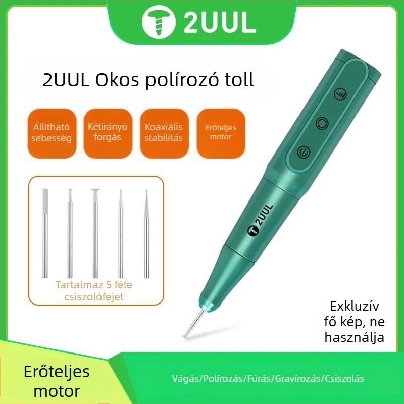 2Uul Kézi Elektromos Csiszoló Toll PCB Javításához, Csip Csiszoláshoz, Vágáshoz és Mini Polírozógép