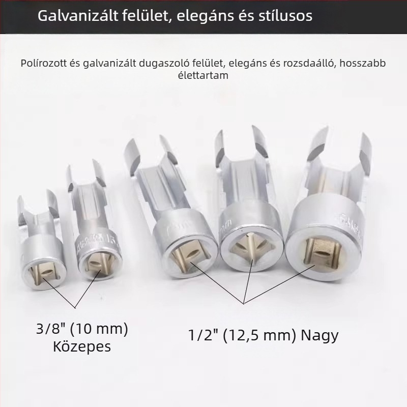 9 részes üzemanyagcső szétszerelő készlet oxigén szenzor kulccsal, üzemanyagcső javító készlet