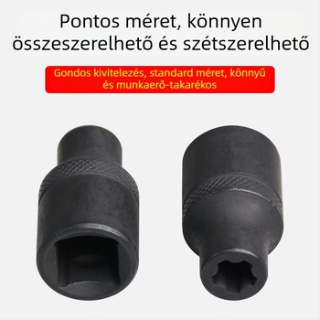 Tesla akkumulátor fedél csavarjainak eltávolítására szolgáló eszköz, EP ötfogú és hatszögű kulcs, E-típusú foglalat nagy fogakkal