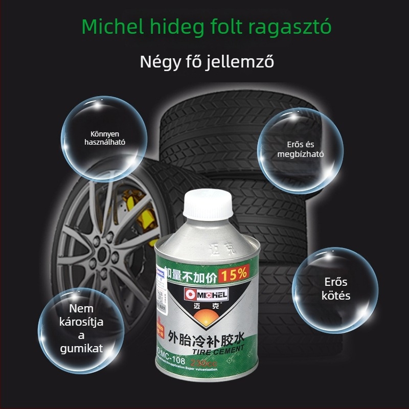 Michel Hideg javítóragasztó gumikhoz és javítófilm készlet autókhoz és motorkerékpárokhoz – belső cső javításhoz