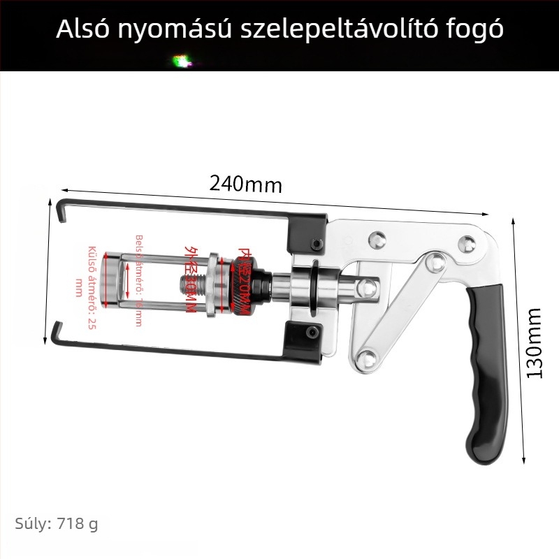 Nyomásos típusú szeleptömítés és szeleprugó eltávolító eszköz autójavításhoz