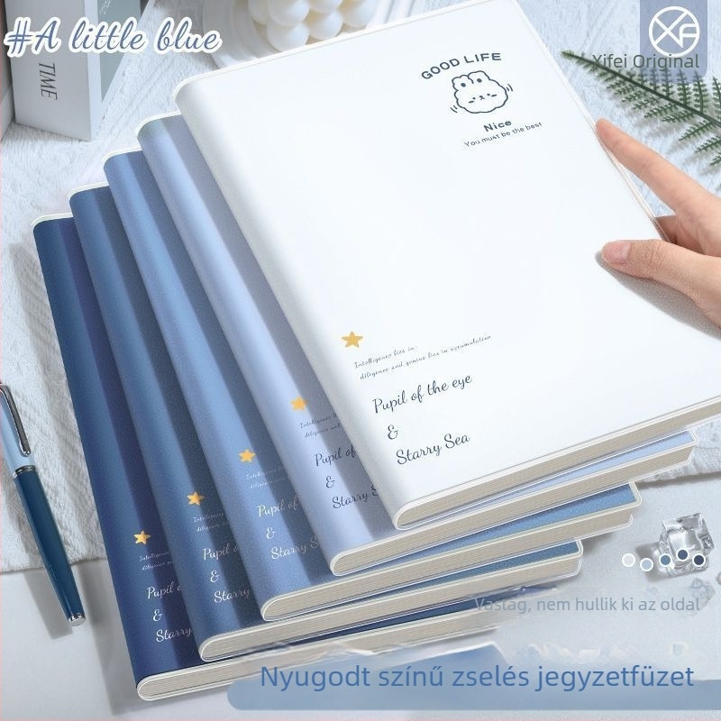Sűrített B5-ös notesz egyszerű stílussal és kötéses fedéllel — egyetemisták számára tervezett tervező, vizsga-előkészületi napló és puha fedeles napló