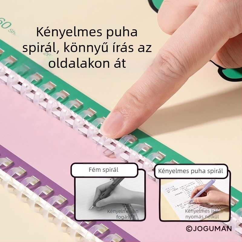 Effective Ns352–q Ns353–q puha spirálfüzet, A5/B5 méret, 60 oldal, általános és középiskolások számára