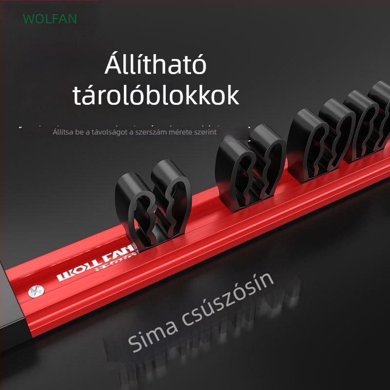 Alumíniumötvözet mágneses szerszám tároló – csavarhúzók, kulcsok és fogók rendezésére