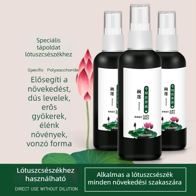 Lótusz és vízililiom tápoldat — vízoldható műtrágya hidroponikához és talajban történő neveléshez, elősegíti a csírázást, a gyökérképződést és a virágzást