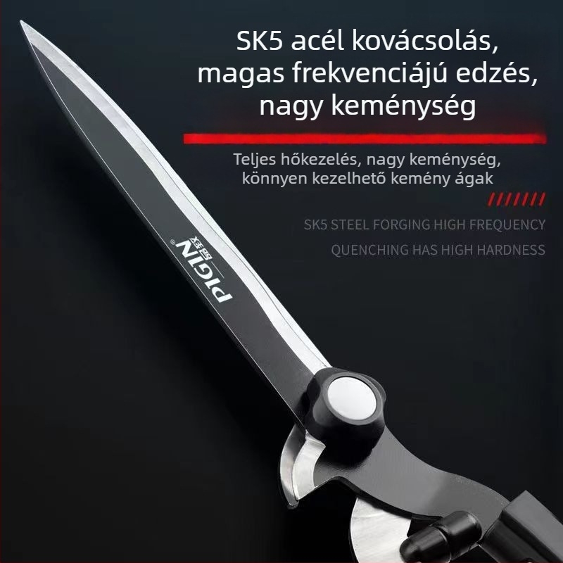 Kertészeti metszőolló virágokhoz és fákhoz, gyepre és sövényre