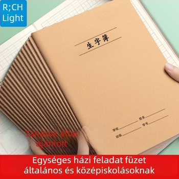 16K32K jegyzetfüzet marhabőr varrással, nagy méret, Kraft papír borítóval, cérnavarrás kötés