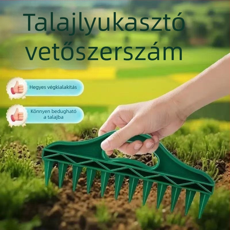 Kerti magvető lyukasztó - műanyag ültető eszköz