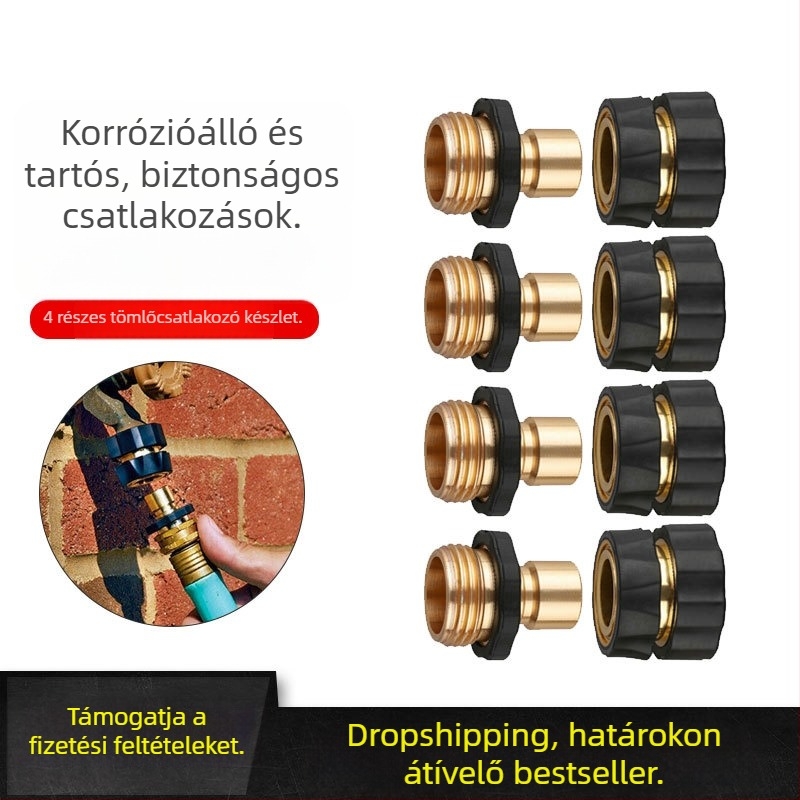 Alumínium kerti tömlő gyorscsatlakozó készlet