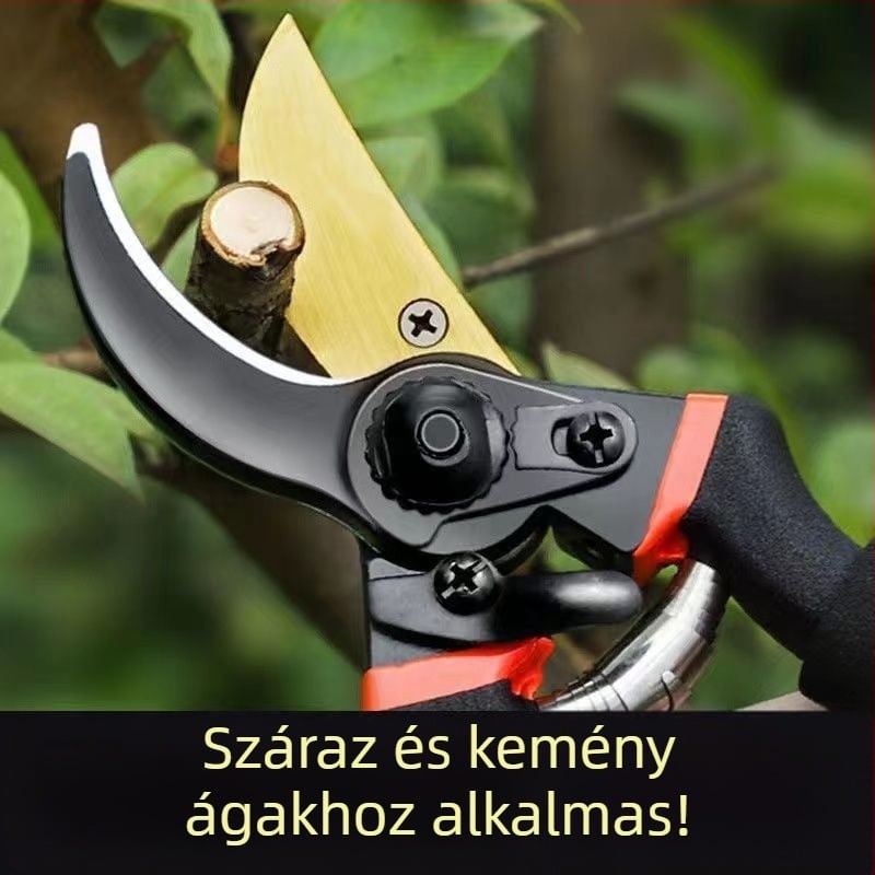 SK5 kerti metszőolló rozsdamentes acél pengével, gyümölcsfákhoz és vastag ágakhoz