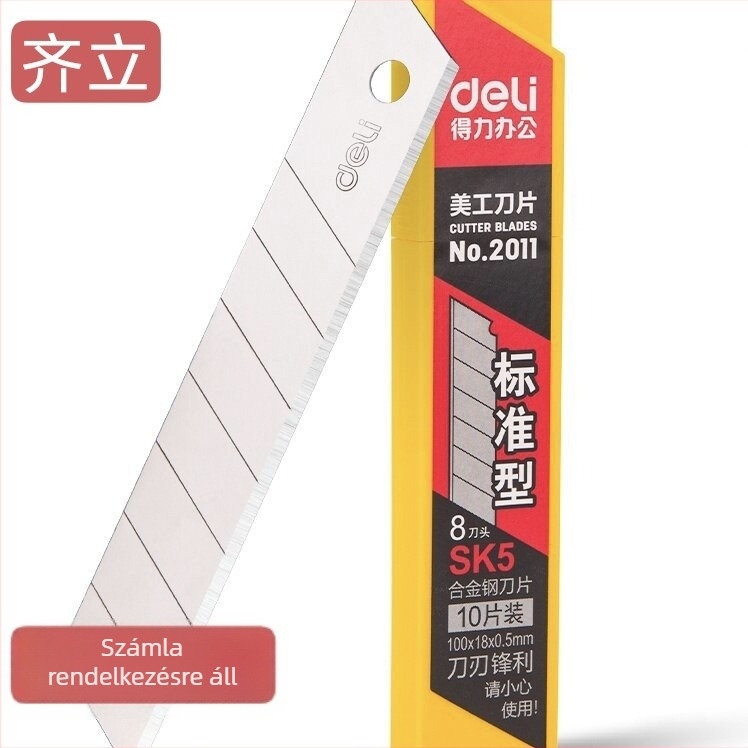 2011-es modell: Iroda használatra készült, magas széntartalmú acélból készült vágó, penge 0,5 mm, standard méret, tartós és biztonságos.