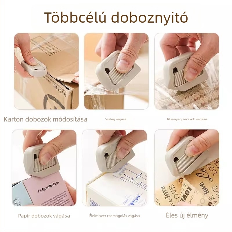 Mágneses kerámia dobozvágó, hordozható kicsomagoló kés automatikus visszahúzódó pengével