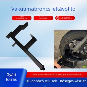 Motorkerékpár gumiabroncs demontáló és tágító eszköz vákuumos demontáláshoz — segédeszköz a gumik rögzítéséhez, kettős használat