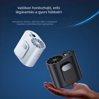 2024 Hordozható mini derékra rögzíthető ventillátor USB-töltéssel, kültéri túrákhoz