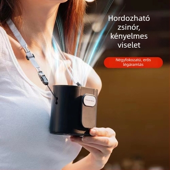 2024 Hordozható mini derékra rögzíthető ventillátor USB-töltéssel, kültéri túrákhoz