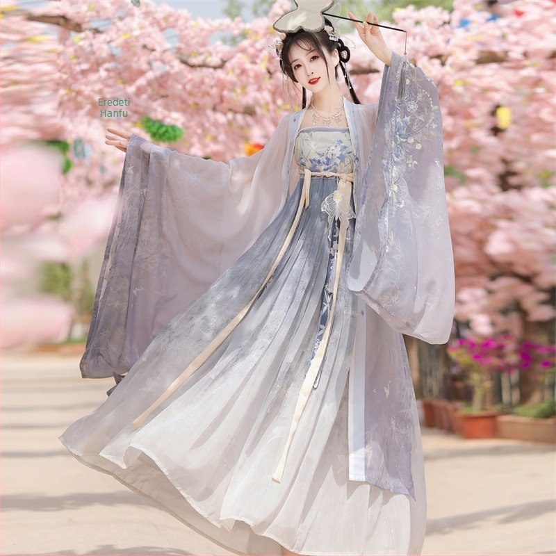 Tang-dinasztia Hanfu nőknek, nyár, új modell Xiaoxiang Fantasy Night Hezi szoknya, kínai stílusban továbbfejlesztett mindennapi teljes készlet