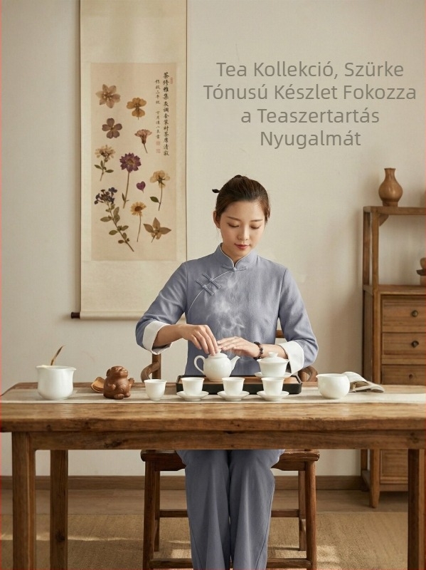 Női pamut-len meditációs öltözet, Hanfu-ihletésű, ruházat tea ceremóniára, lélegző és nedvszívó