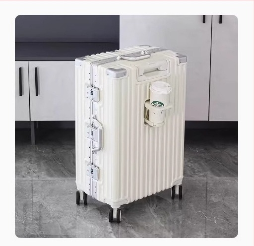 24 hüvelykes kézipoggyász, többfunkciós, kampóval, univerzális kerekek, ABS+PC, cipzáras zár, kombinációs zár