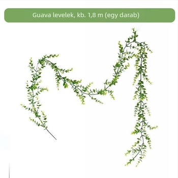 Függő perzsa rattan virágvessző – mesterséges zöld növény a mennyezetre és falra, körülbelül 180 cm hosszú