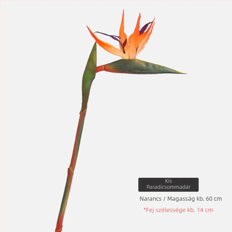 Mesterséges Bird of Paradise virágok otthoni dekorációhoz, növények cserépben, esküvői csokrok, ágak Strelitzia