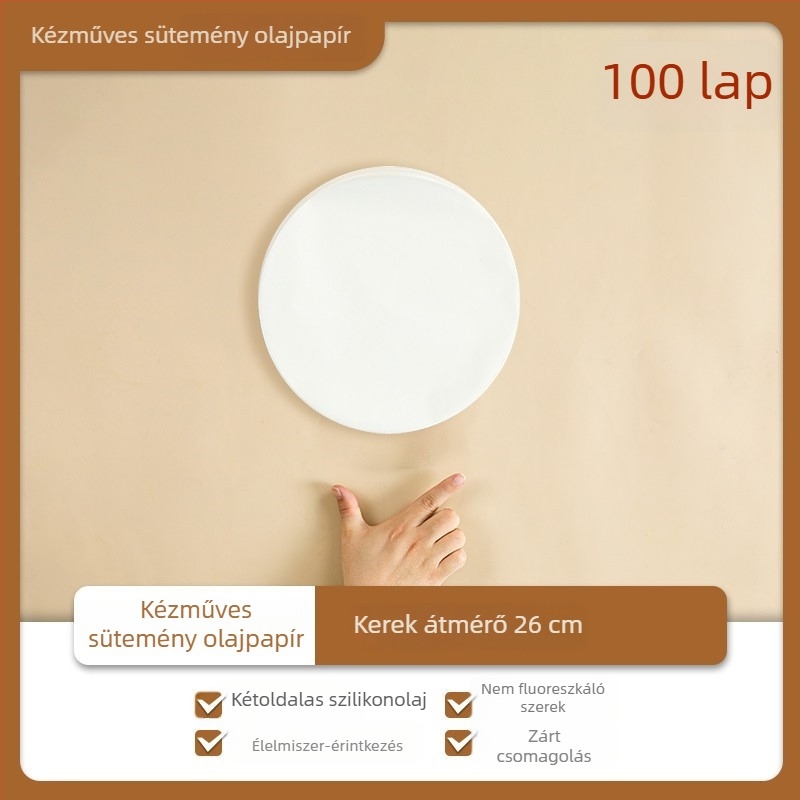 Olajálló sütőpapír kézzel készített palacsintákhoz, élelmiszer-minőségű, tapadásmentes, fagyasztáshoz, otthoni és kereskedelmi sütőkbe.