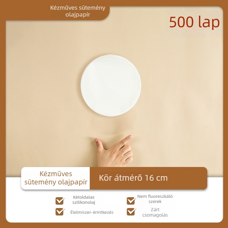 Olajálló sütőpapír kézzel készített palacsintákhoz, élelmiszer-minőségű, tapadásmentes, fagyasztáshoz, otthoni és kereskedelmi sütőkbe.