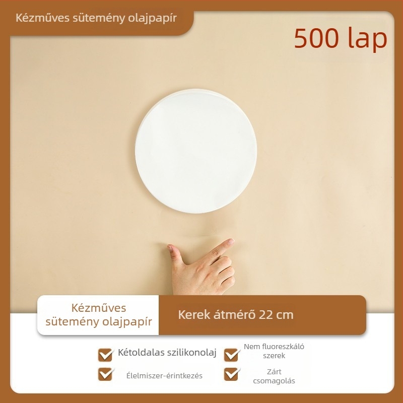 Olajálló sütőpapír kézzel készített palacsintákhoz, élelmiszer-minőségű, tapadásmentes, fagyasztáshoz, otthoni és kereskedelmi sütőkbe.