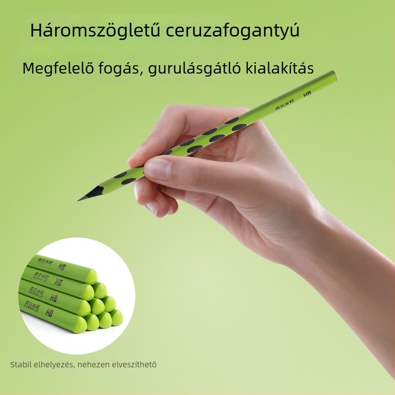Kermiller HB ceruza háromszög alakú fogással a jobb íráskészségért és vázlatokhoz, szemvédő dizájn