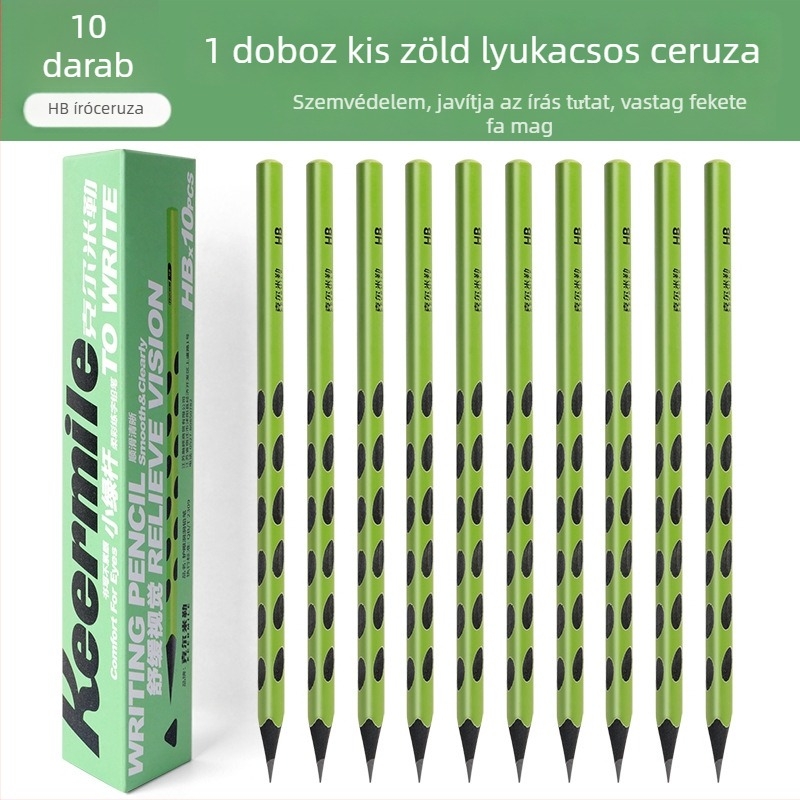 Kermiller HB ceruza háromszög alakú fogással a jobb íráskészségért és vázlatokhoz, szemvédő dizájn