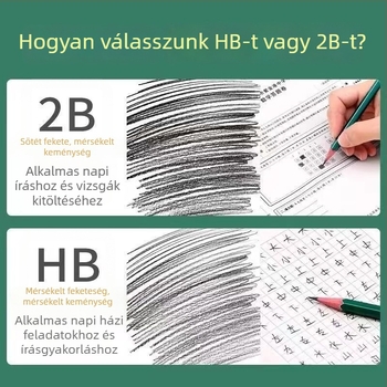 20 darab 2B ceruza általános iskolás gyerekeknek és óvodásoknak, hatszögletű forma