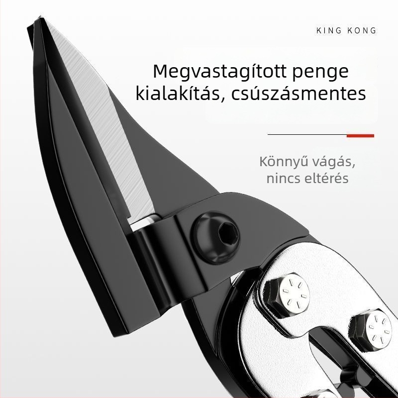Multifunkcionális lemezolló és repülő olló fémhez – lemezvágás, mennyezeti rács és könnyű acél váz vágása