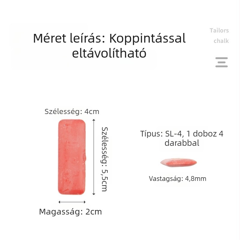 Láthatatlan viasz kréta textilhez — színes jelölő por varráshoz, kis dobozban
