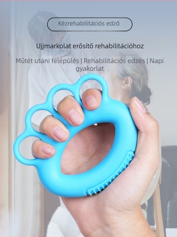 Szilikon fogásgolyó gyűrű kéz- és ujj-erősítéshez, rehabilitáció stroke és hemiplegia