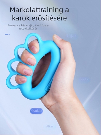 Szilikon fogásgolyó gyűrű kéz- és ujj-erősítéshez, rehabilitáció stroke és hemiplegia