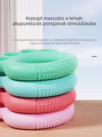 Szilikon fogásgolyó gyűrű kéz- és ujj-erősítéshez, rehabilitáció stroke és hemiplegia