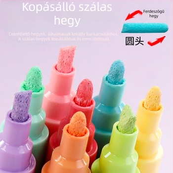 6 mm Macaron folyékony kréta poszterekhez és graffitihez, radírozható tábla toll, vízoldható, pormentes jelölő autóablakra