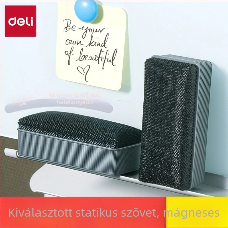 Deli 7837 Mágneses fehér tábla radír üvegtáblához