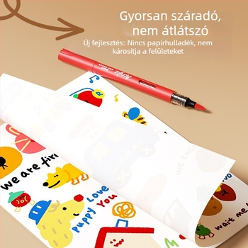 Új közvetlen folyadékú akrilfilc készlet 84 színnel, puha heggyel, iskolai művészethez