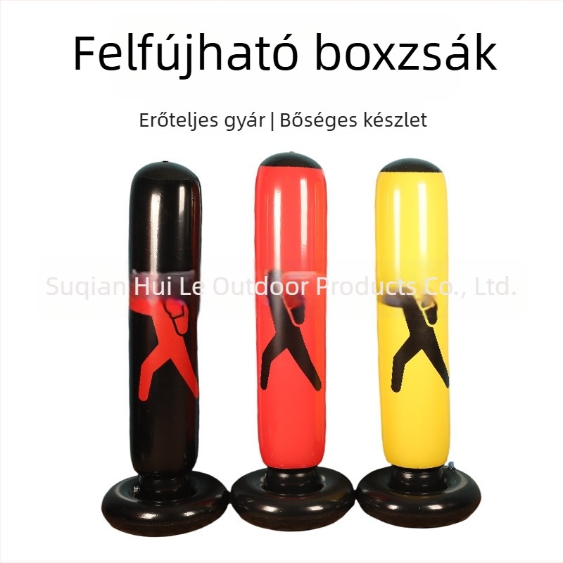Gyermekeknek szóló felfújható bokszoszlop, gyermek boxzsák, álló bokszzsák felnőtteknek, edzés és szülő–gyermek interakció