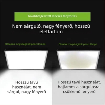 Beépített mennyezeti LED panel 600x600, 60x60, gipszkarton ásványgyapot lemez