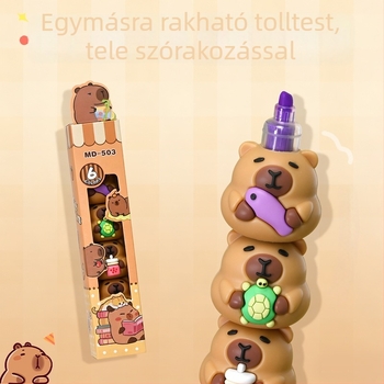 3D patchwork fluoreszkáló tollak, aranyos mesés színek a naplóhoz, diák kiemelő tollak, szemkímélő marker tollak (36 db)