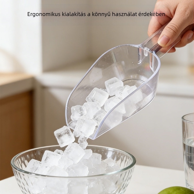 PC műanyag jégkanál, rizs- és gabonakanál, átlátszó nagy popcorn-kanál – konyhai és catering célokra