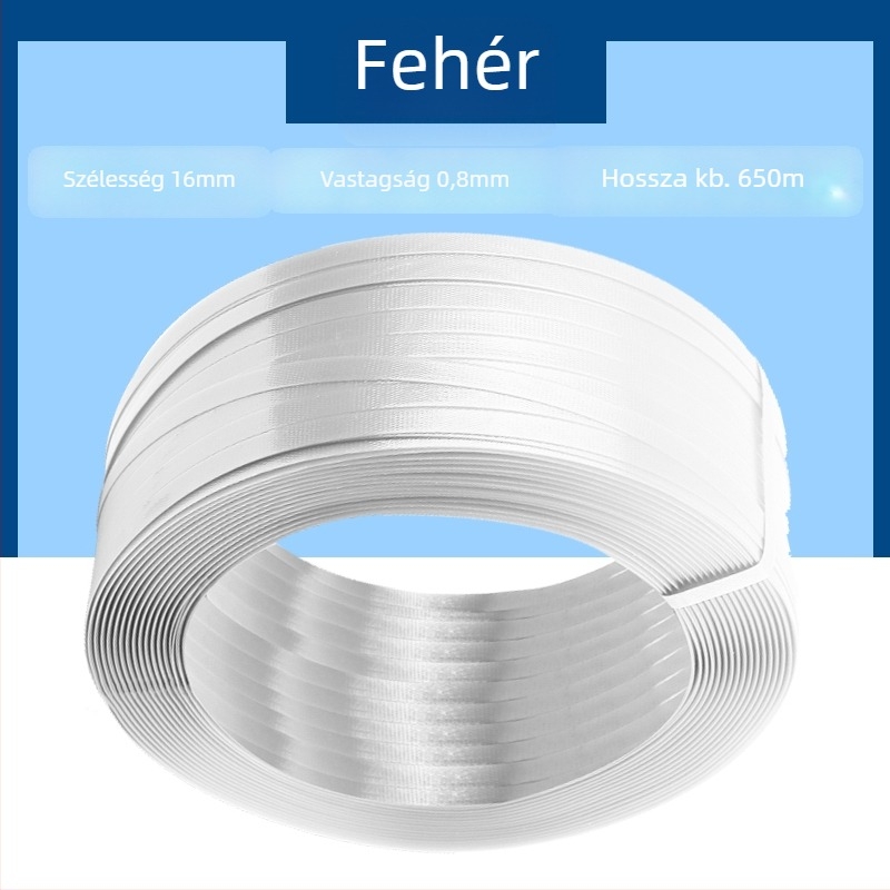 Nylon szövött csomagoló szalag, 650 m tekercsenként, 10 kg tekercsenként, húzószilárdság 246 kg, több szín
