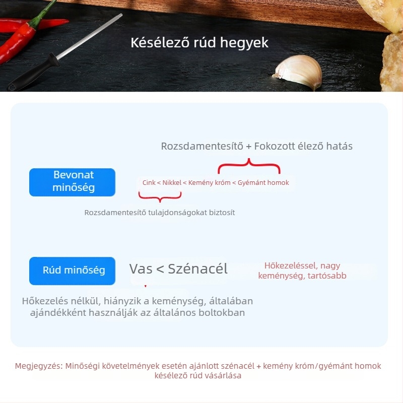 Kézben tartható, magas szilárdságú élező pálca, professzionális gyémántos szemcsés élező, hordozható késélezítő eszköz