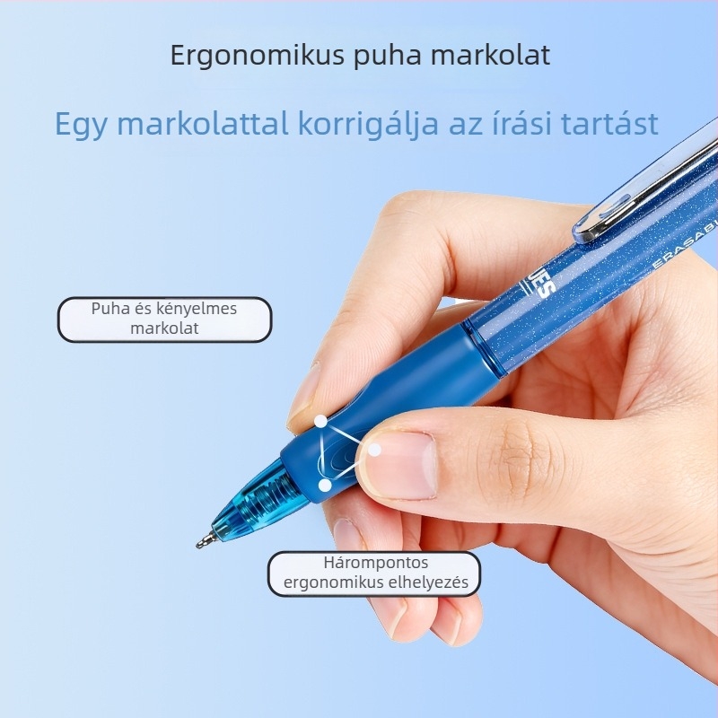 Gombnyomásra törölhető gol toll töltet, 0,5 mm, 3–5. osztályos tanulóknak, aláírásos toll